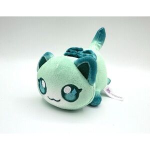 Cute Mint Green and Teal Plush Cat